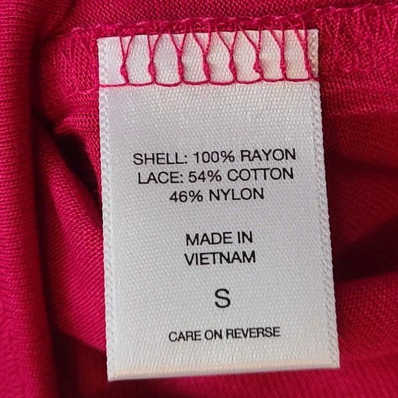 Fuchsia Lace Blouse - Picture 9 of 12